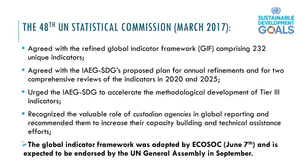 the 48 th un statistical commission march 2017