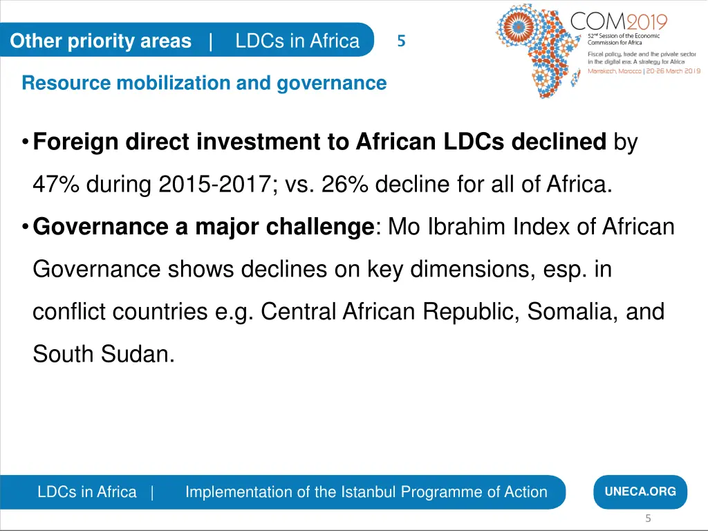 other priority areas ldcs in africa