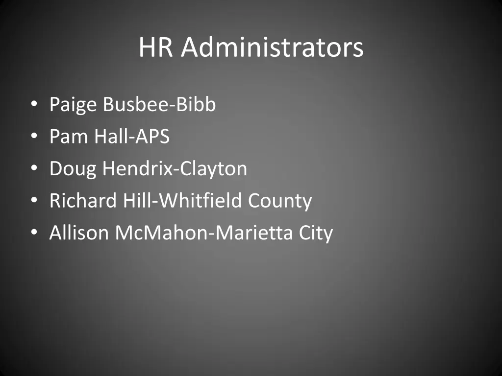 hr administrators