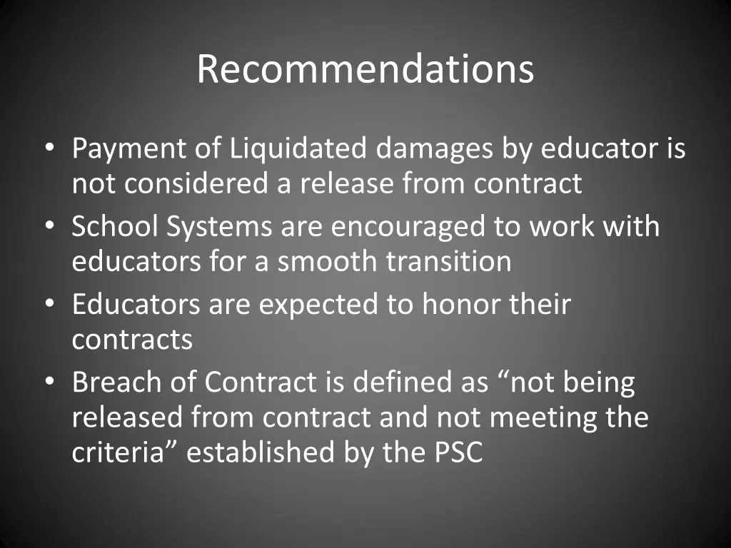 recommendations 2