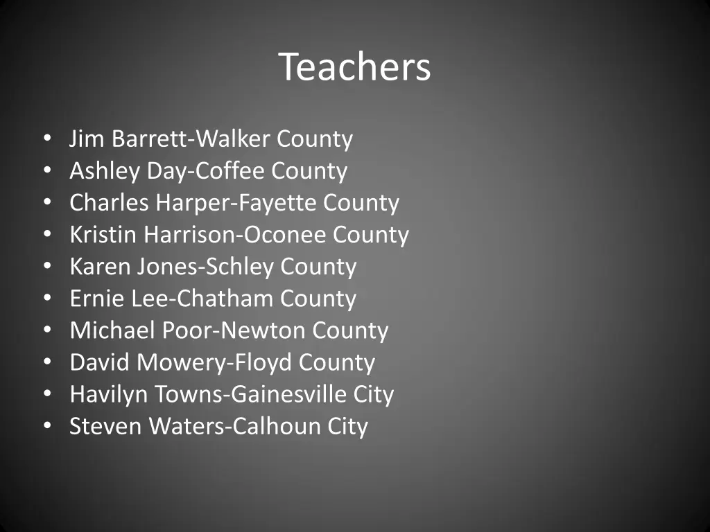 teachers