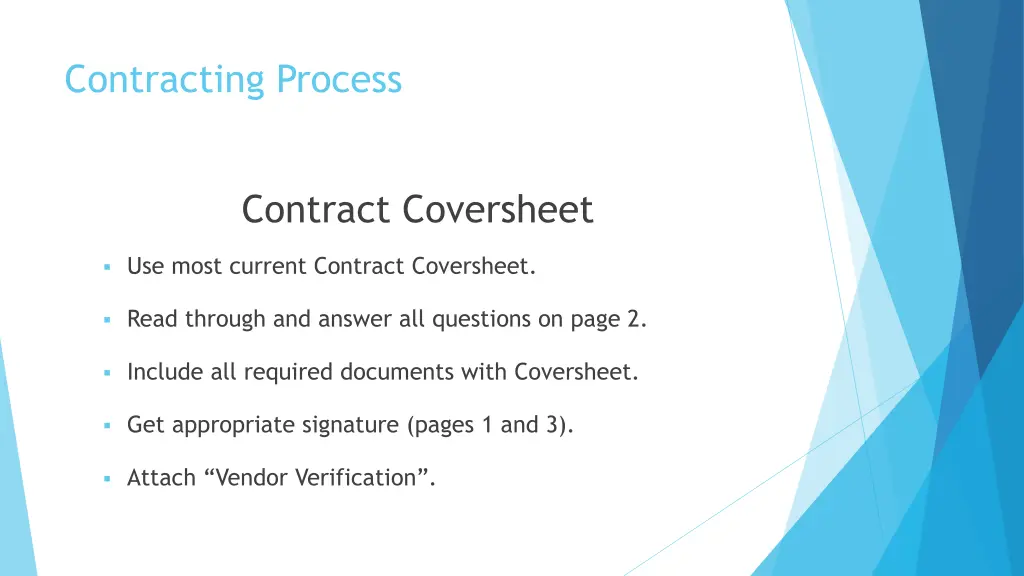 contracting process