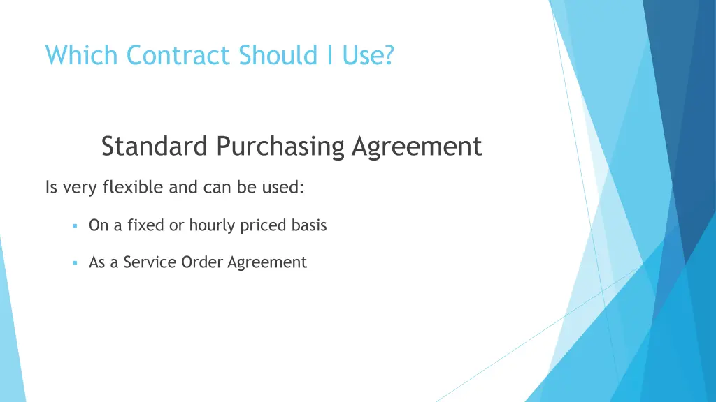 which contract should i use 2