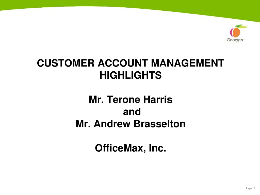 customer account management highlights