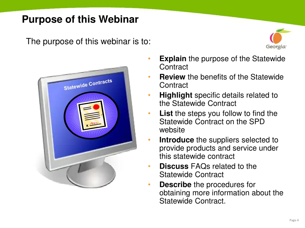 purpose of this webinar