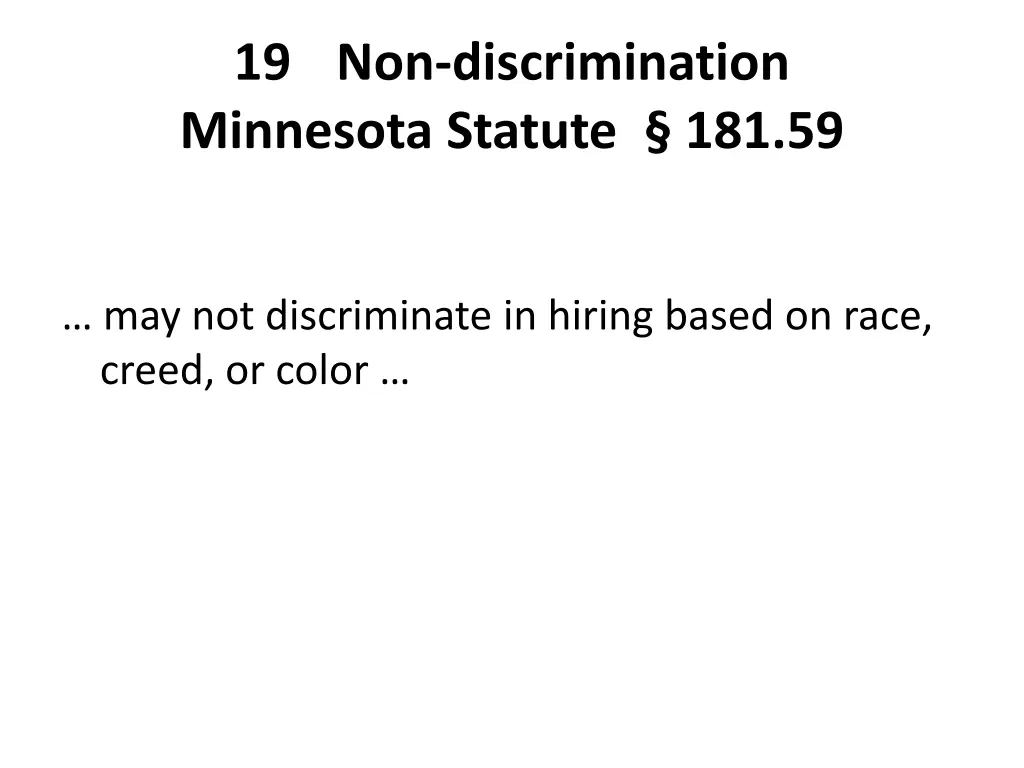 19 non discrimination minnesota statute 181 59