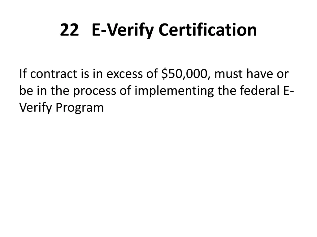 22 e verify certification