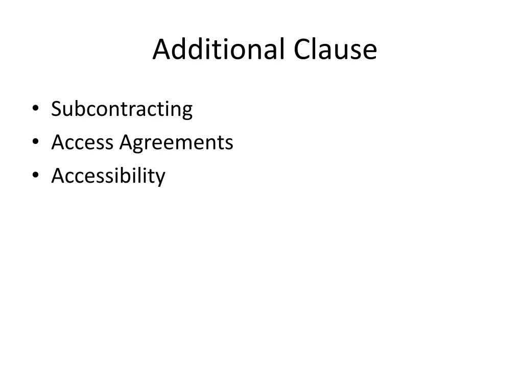 additional clause