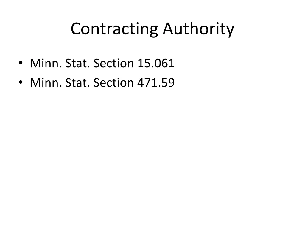 contracting authority