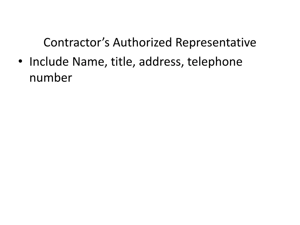 contractor s authorized representative include
