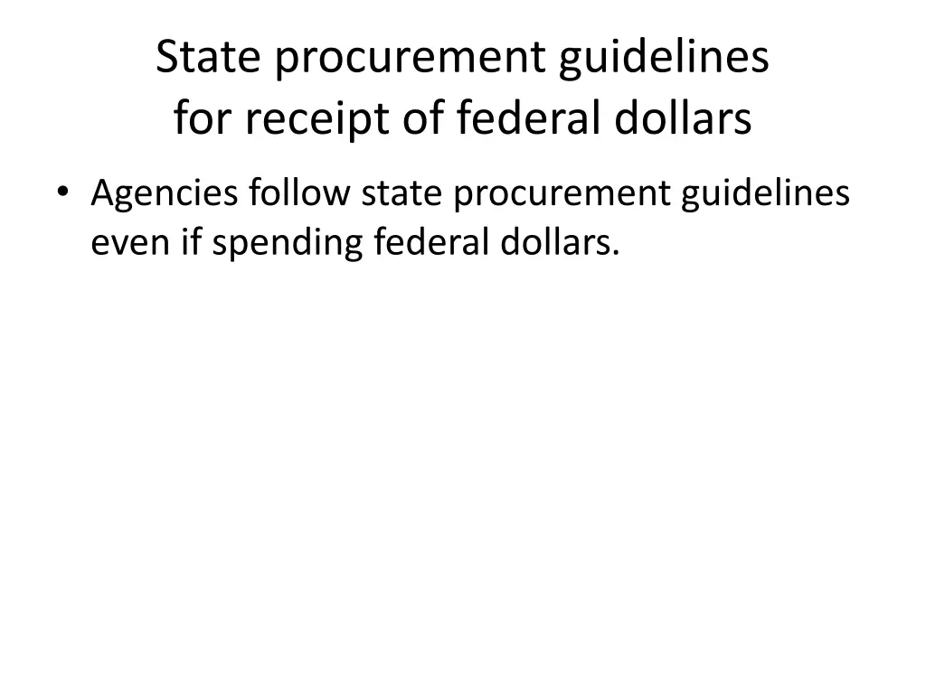 state procurement guidelines for receipt
