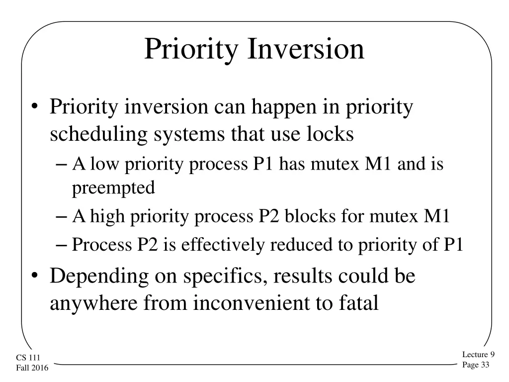 priority inversion