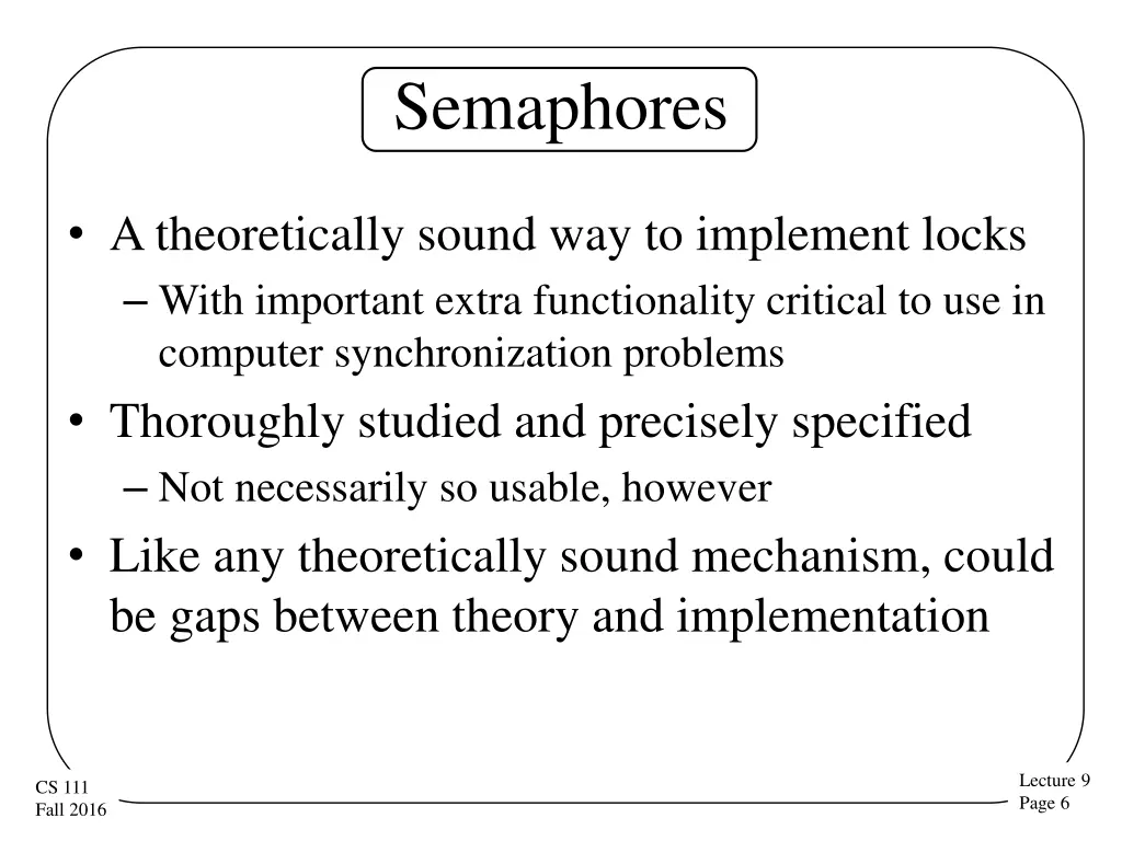 semaphores