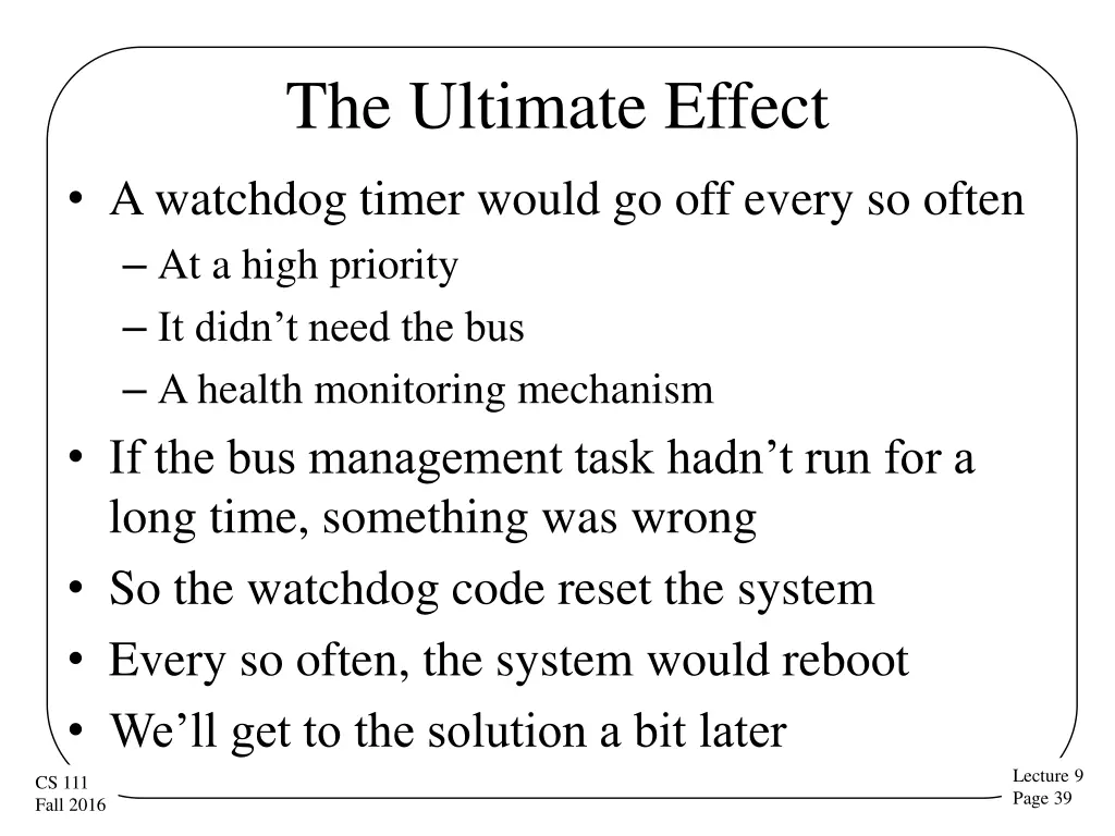 the ultimate effect