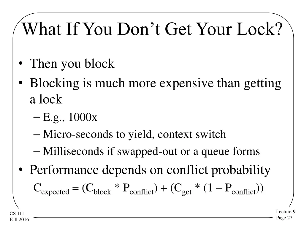 what if you don t get your lock
