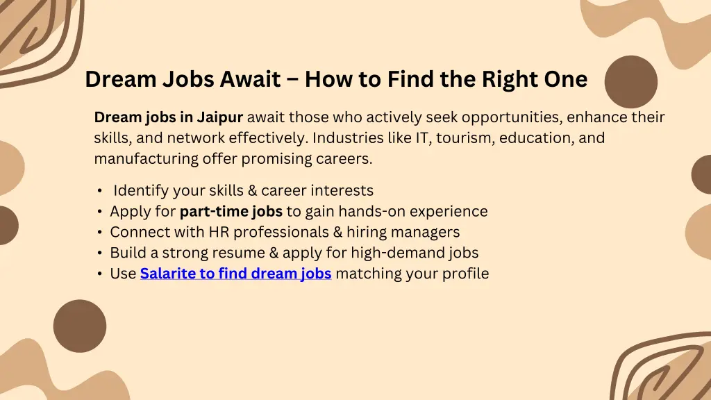 dream jobs await how to find the right one
