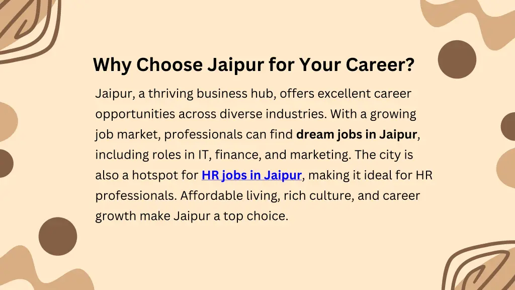 why choose jaipur for your career