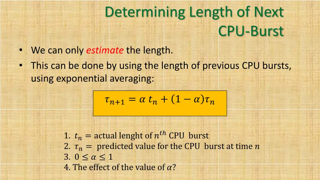 determining length of next