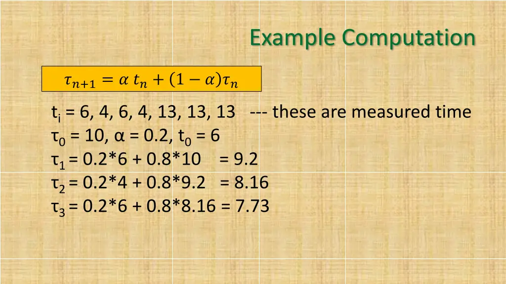 example computation