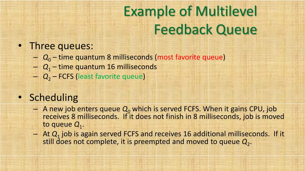 example of multilevel feedback queue