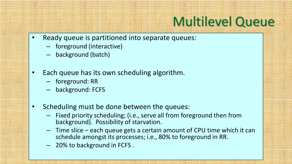 multilevel queue