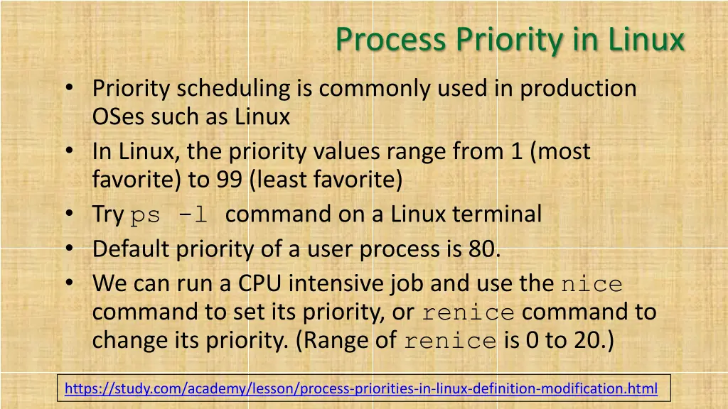 process priority in linux