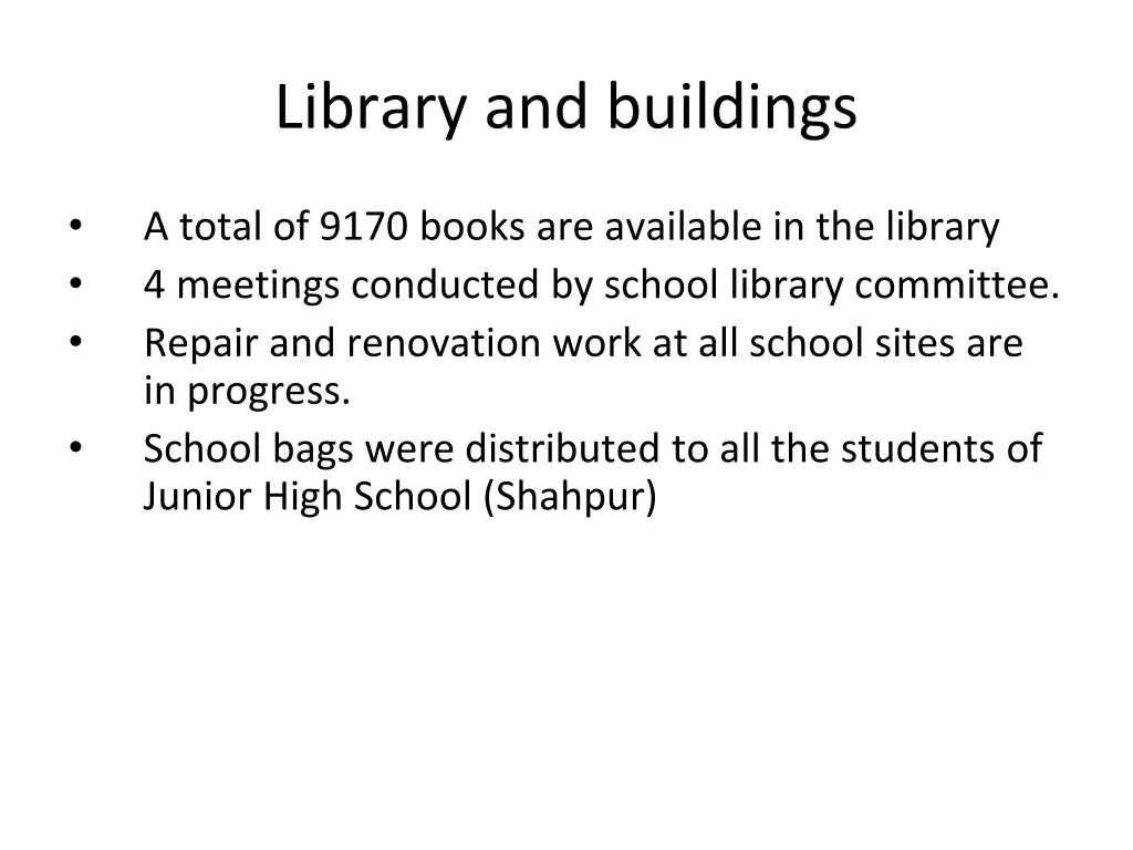library and buildings