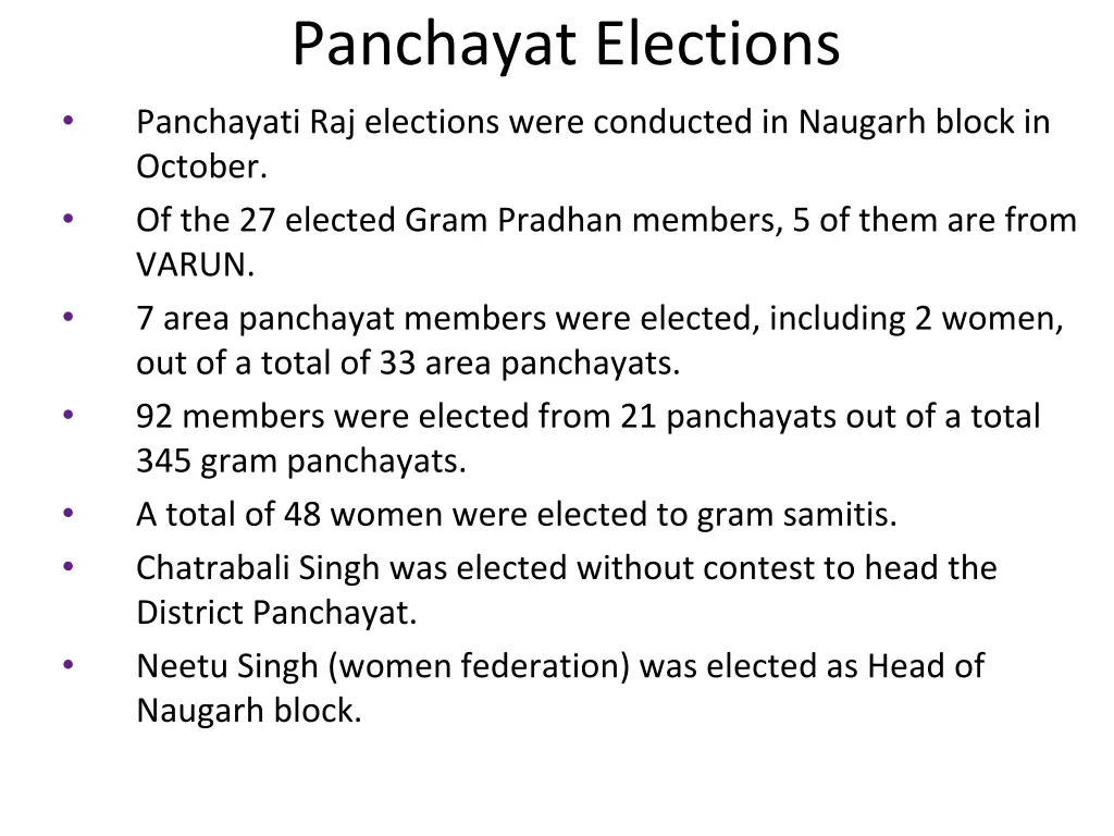 panchayat elections