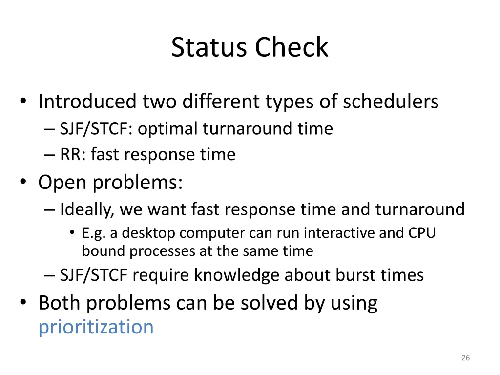 status check