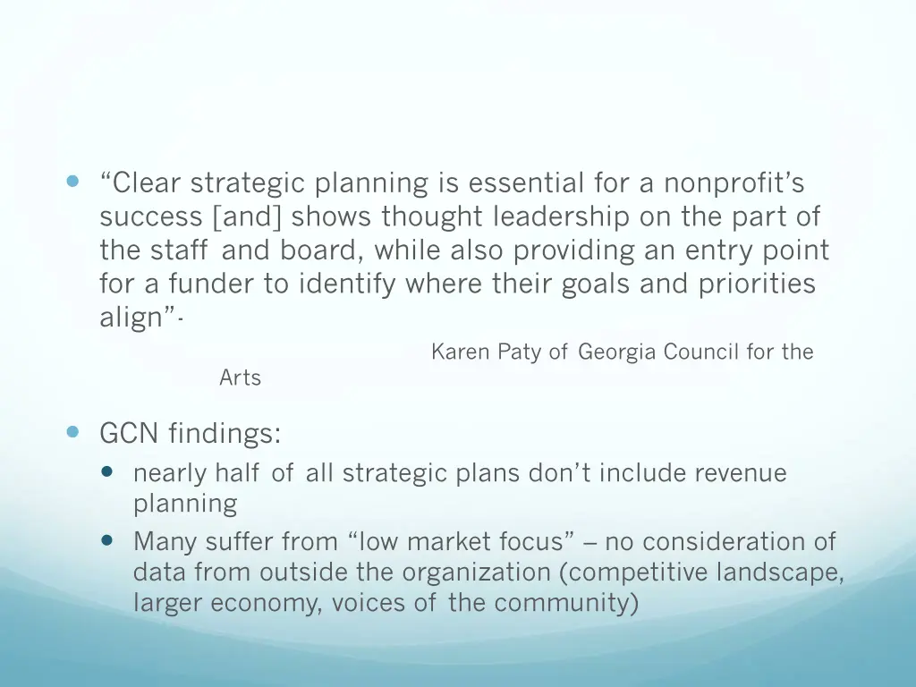 clear strategic planning is essential