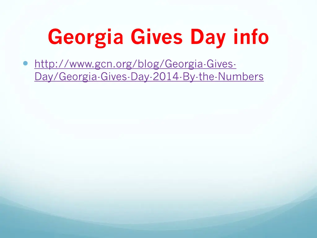 georgia gives day info