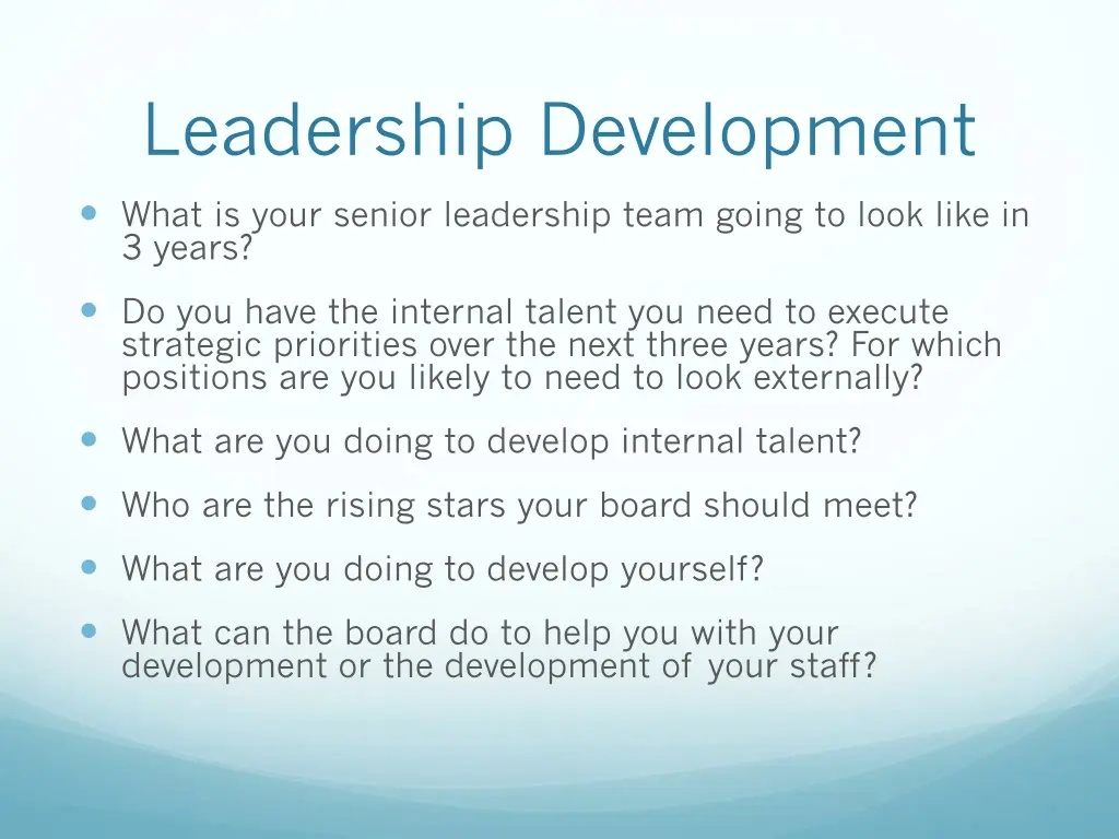leadership development