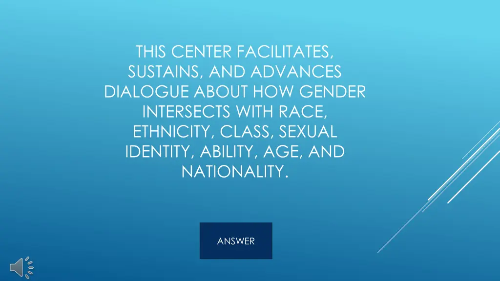 this center facilitates sustains and advances
