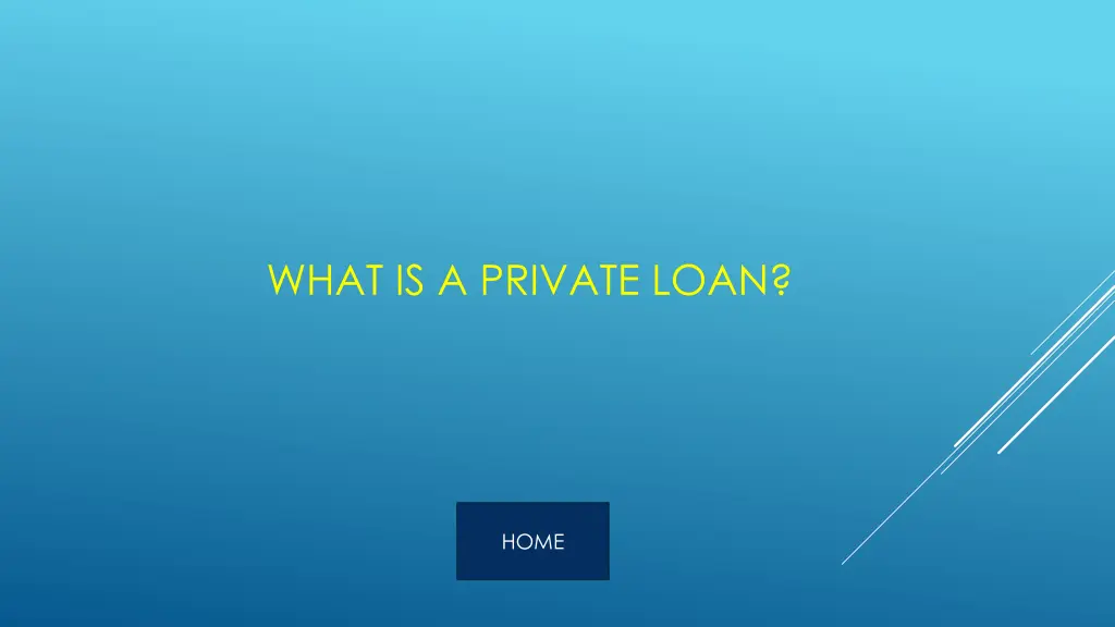 what is a private loan