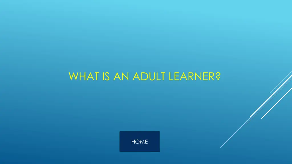 what is an adult learner
