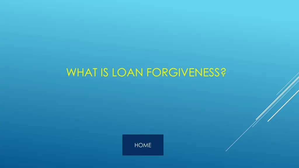 what is loan forgiveness