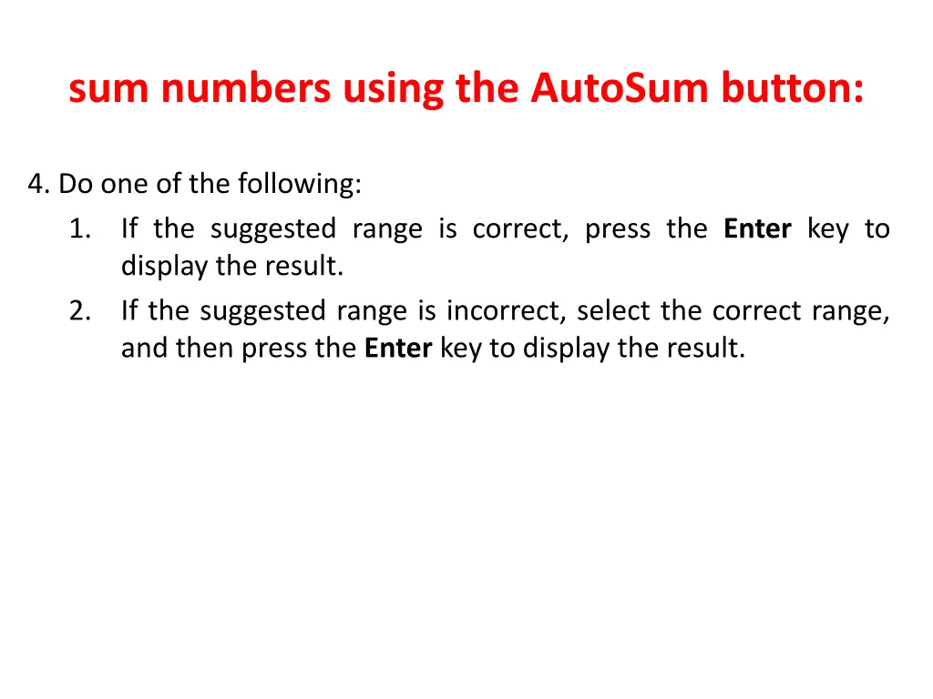 sum numbers using the autosum button 1
