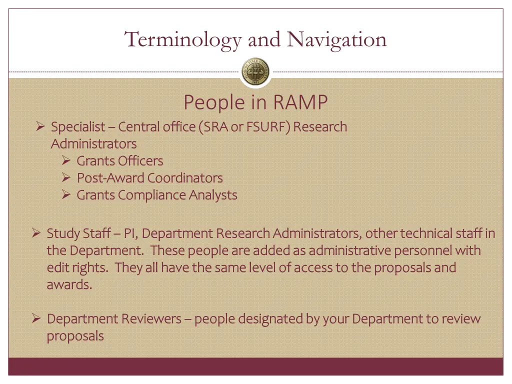 terminology and navigation 5