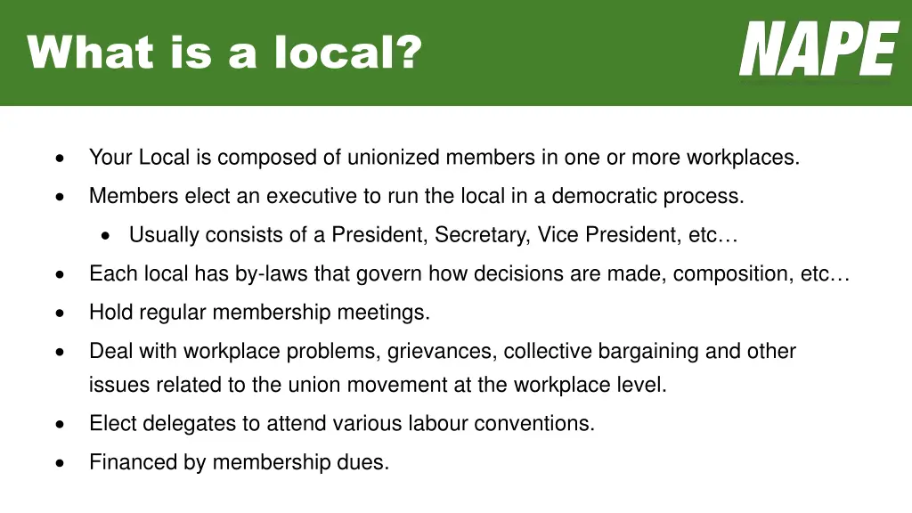 what is a local