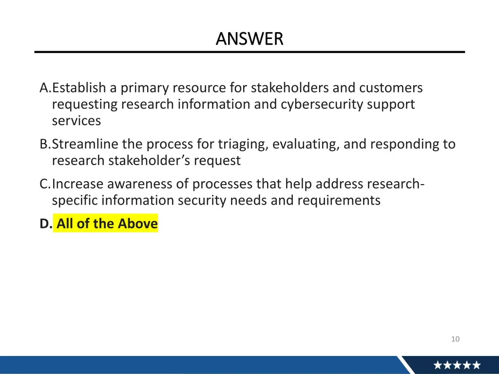 answer answer
