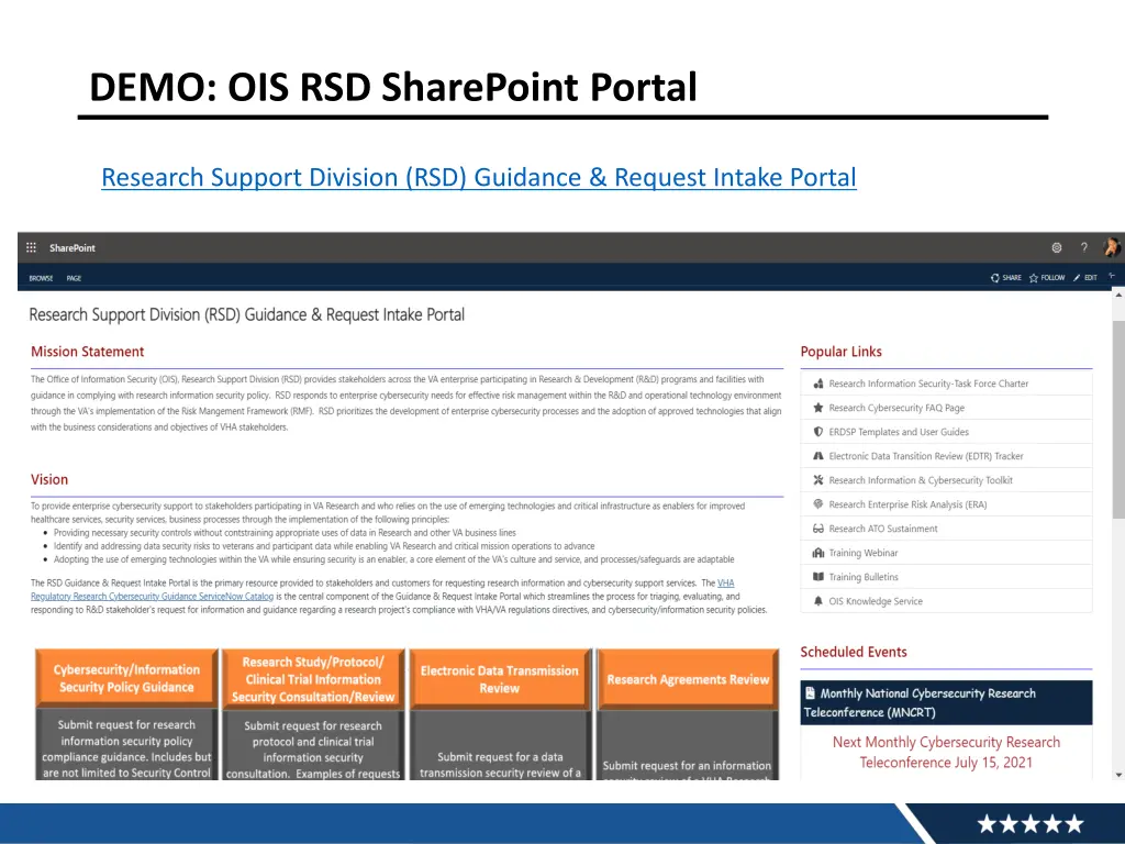 demo ois rsd sharepoint portal