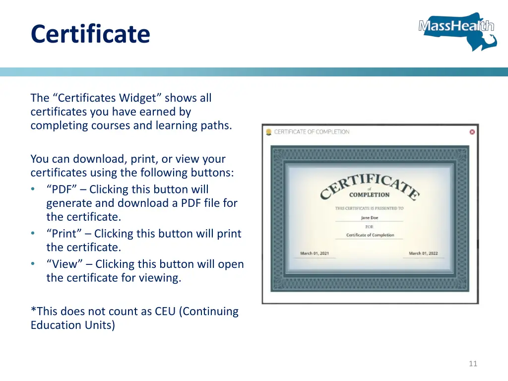 certificate