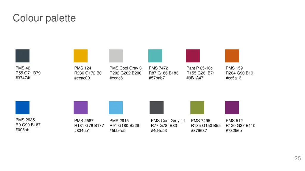 colour palette