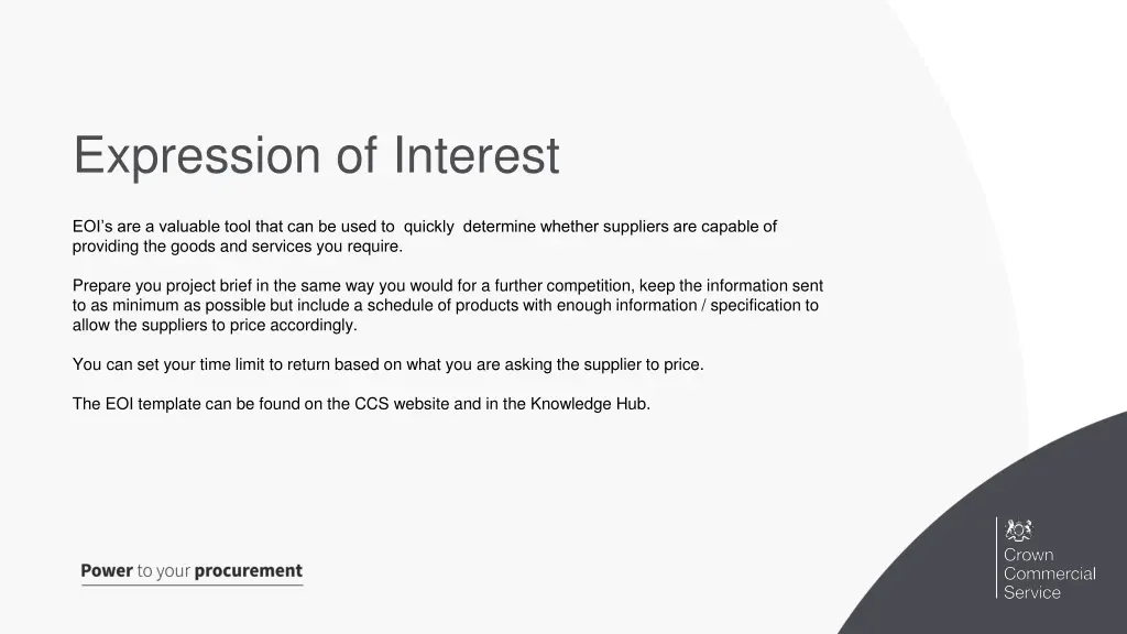expression of interest