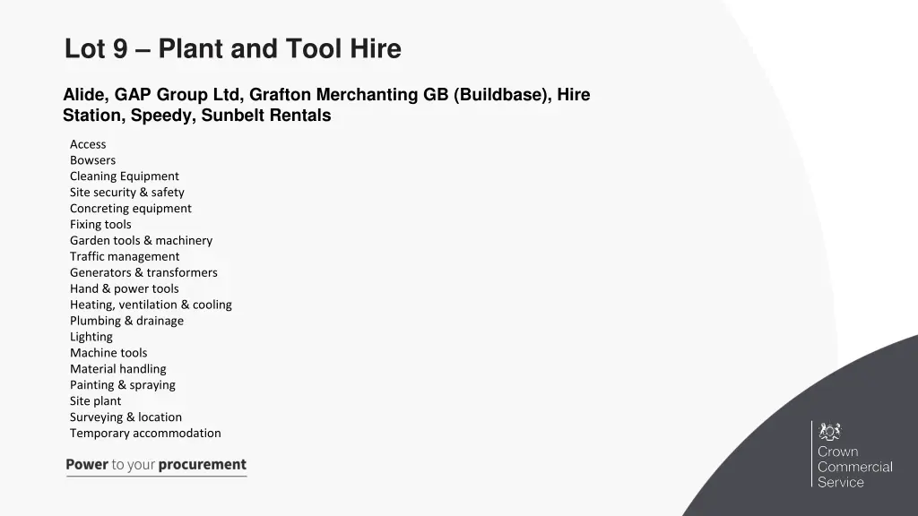 lot 9 plant and tool hire