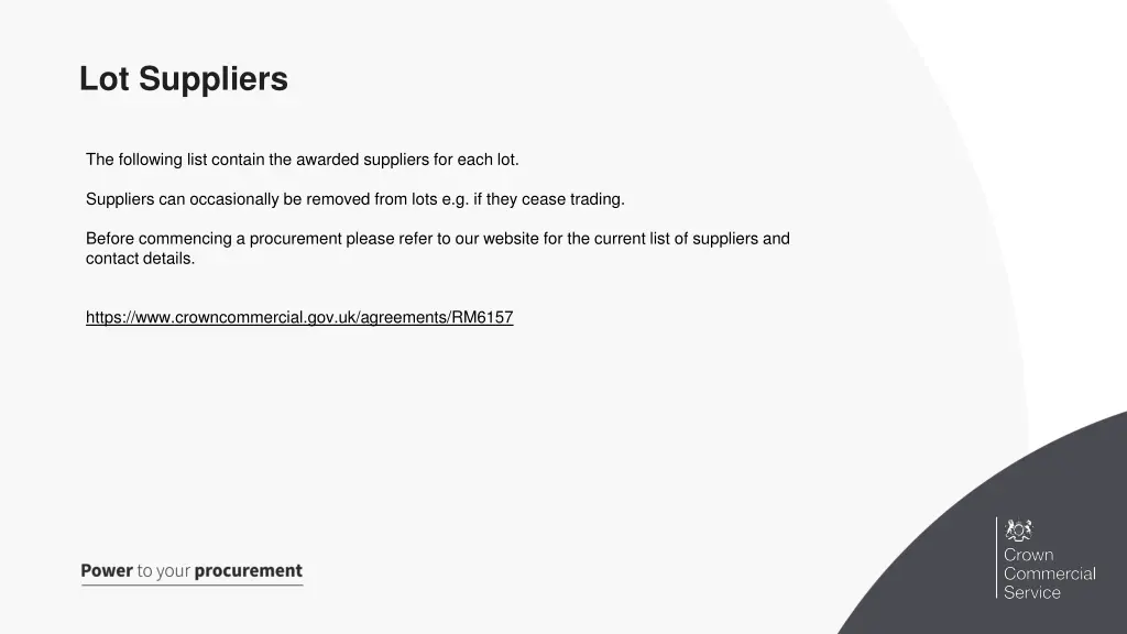 lot suppliers