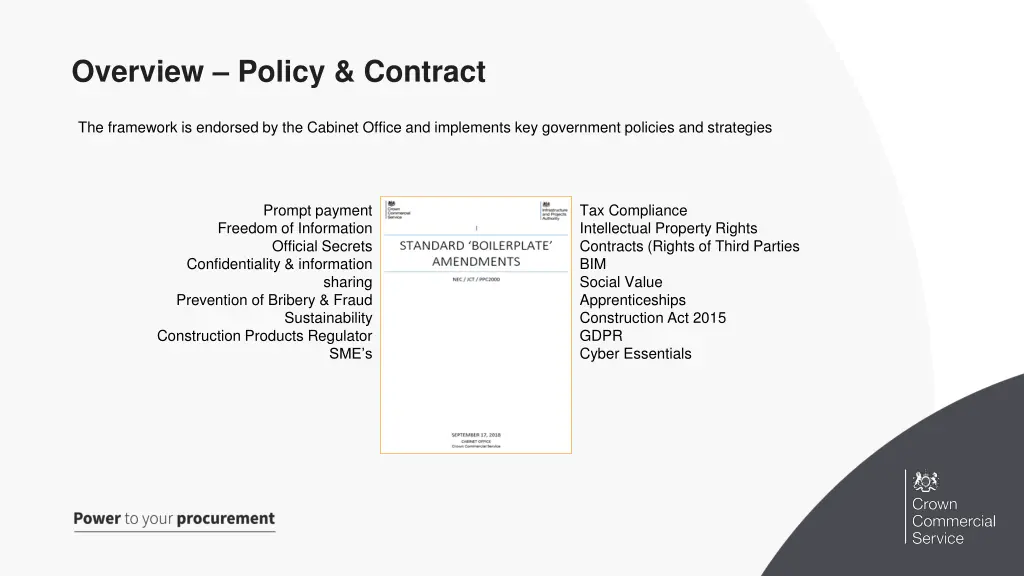 overview policy contract