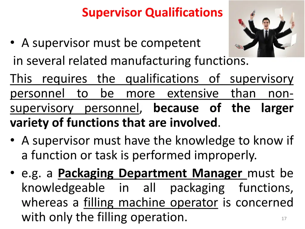 supervisor qualifications