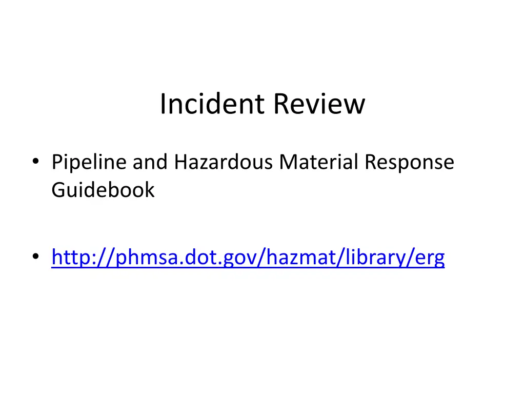 incident review 2