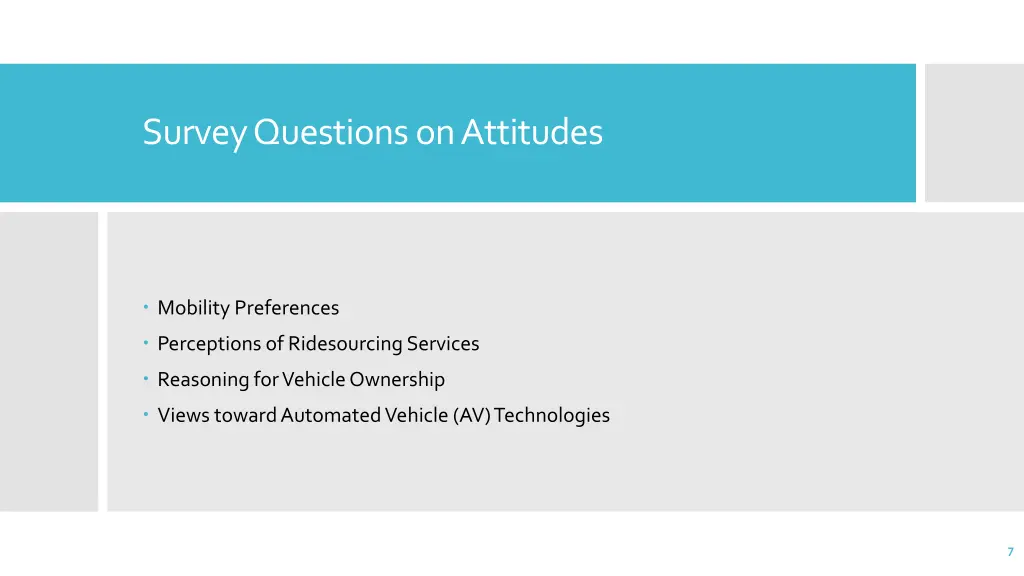 survey questions on attitudes